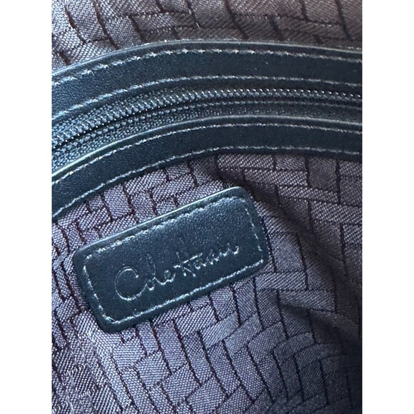 Cole Haan Leather Woven Small Bag with Geometric Design Chain Strap Crossbody - Picture 4 of 6